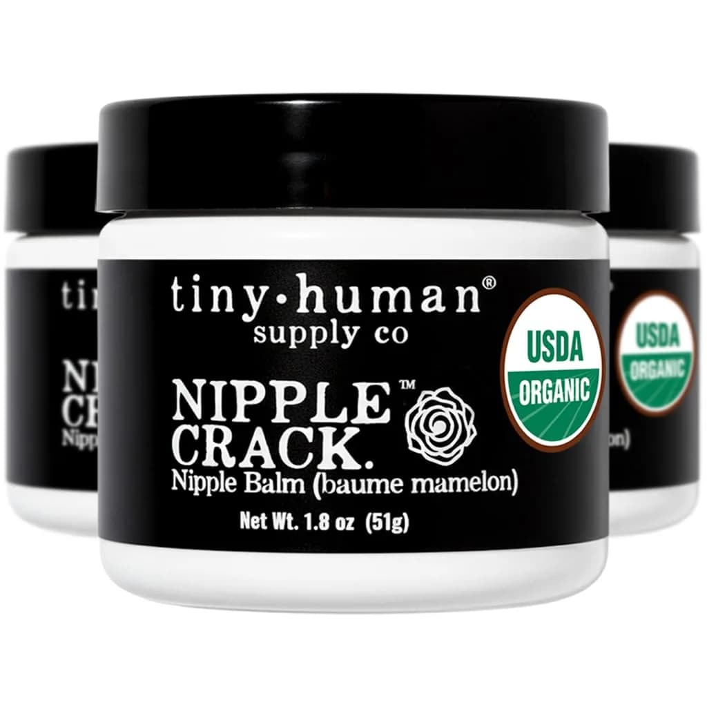 Tiny Human Supply Co Nipple Crack Organic Nipple Cream 53ml (1.8 Fl Oz) | Lanolin-Free Balm for Breastfeeding Mothers — 1.8 Ounce