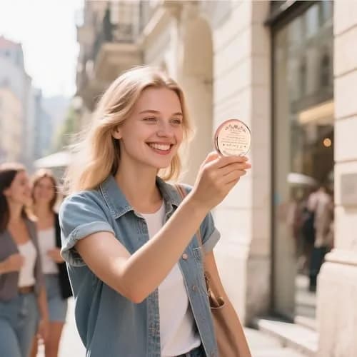 GAOLZIUY Rose Gold Daughter Compact Mirror | 7.49cm (2.95in) Diameter thumbnail 4
