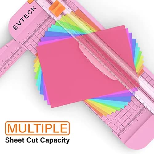Evteck A4 Paper Cutter Slider Trimmer Pink 38.7cm (15.2in) | Cuts Smooth, Sharp Lines thumbnail 5