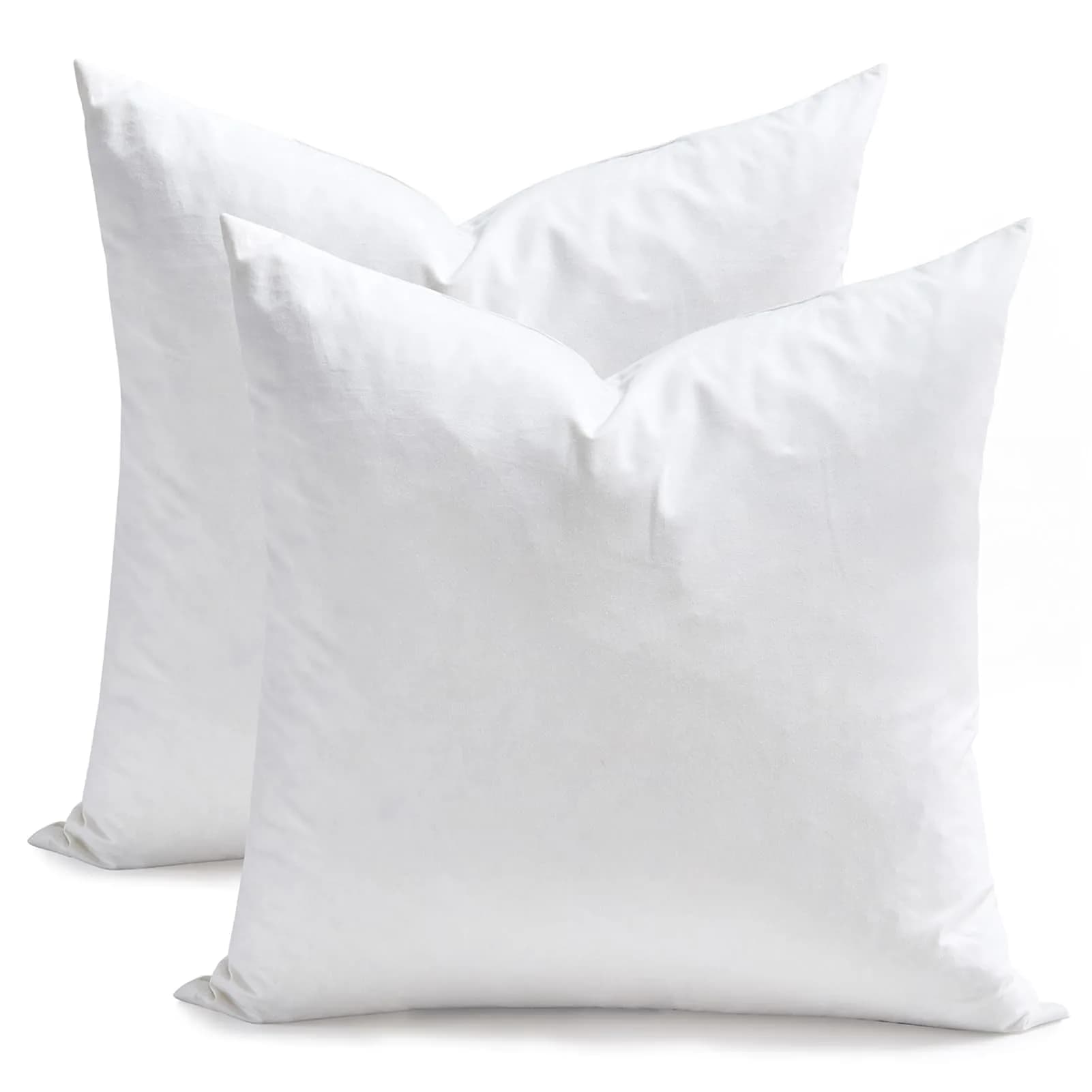 TOPGREEN Feather Down Throw Pillow Inserts 18 x 18 | Organic Cotton, Soft & Lofty (70-120 chars) - main product image
