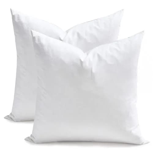 TOPGREEN Feather Down Throw Pillow Inserts 18 x 18 | Organic Cotton, Soft & Lofty (70-120 chars) thumbnail 1