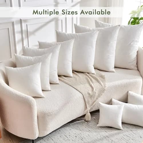 TOPGREEN Feather Down Throw Pillow Inserts 18 x 18 | Organic Cotton, Soft & Lofty (70-120 chars) thumbnail 9