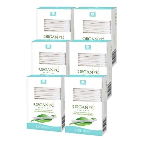 Organyc Certified Organic Cotton Swabs 1200 Count (6 Pack) | GOTS Certified Pure Cotton thumbnail 1