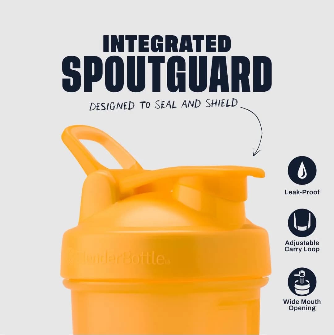 BlenderBottle Classic V2 Shaker Bottle 28-Ounce Mango | Patented Mixing System for Protein Shakes & Smoothies thumbnail 2