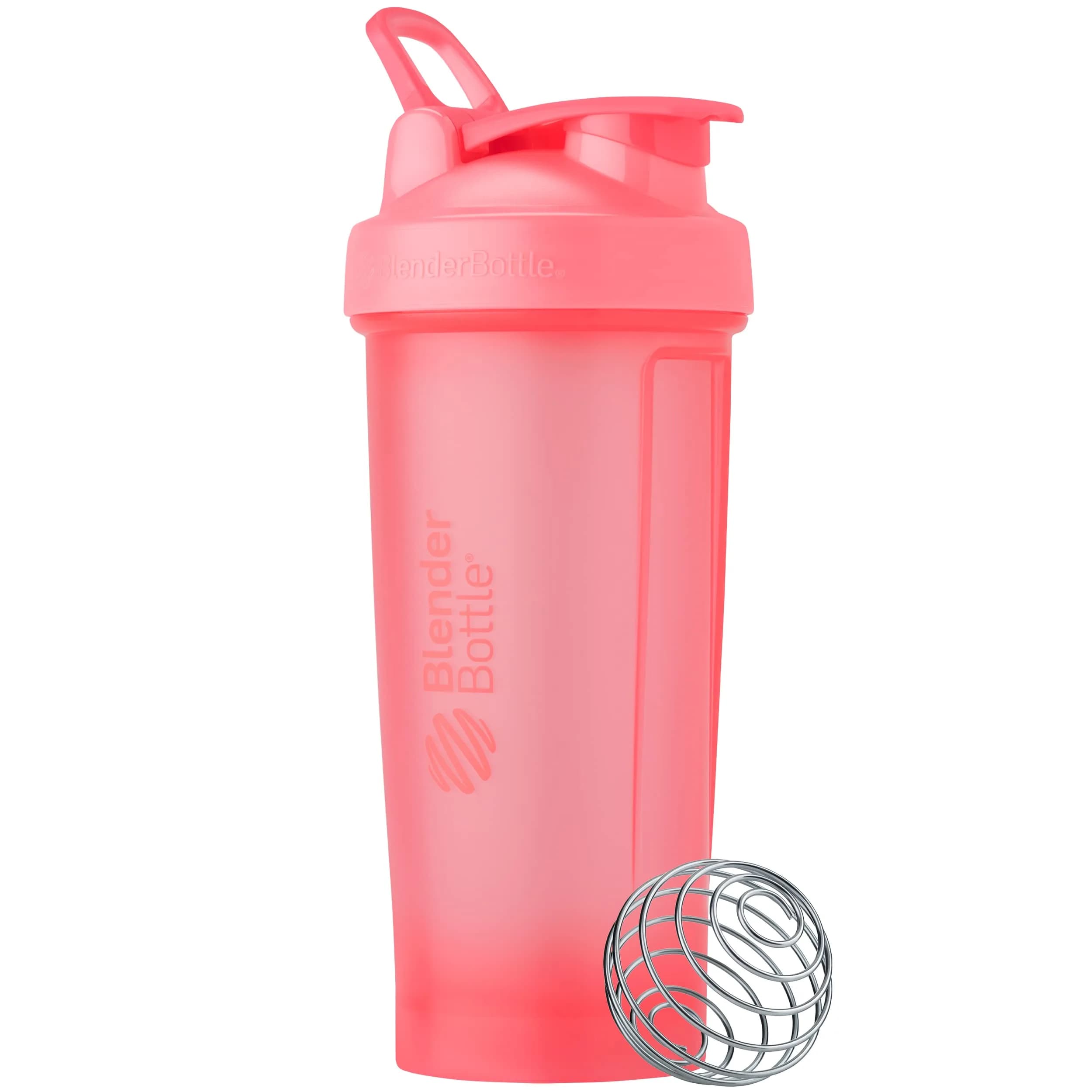 BlenderBottle Classic V2 Shaker Bottle 28 oz (794 ml) Light Pink | Mixes Smoothly with Stainless Steel Whisk