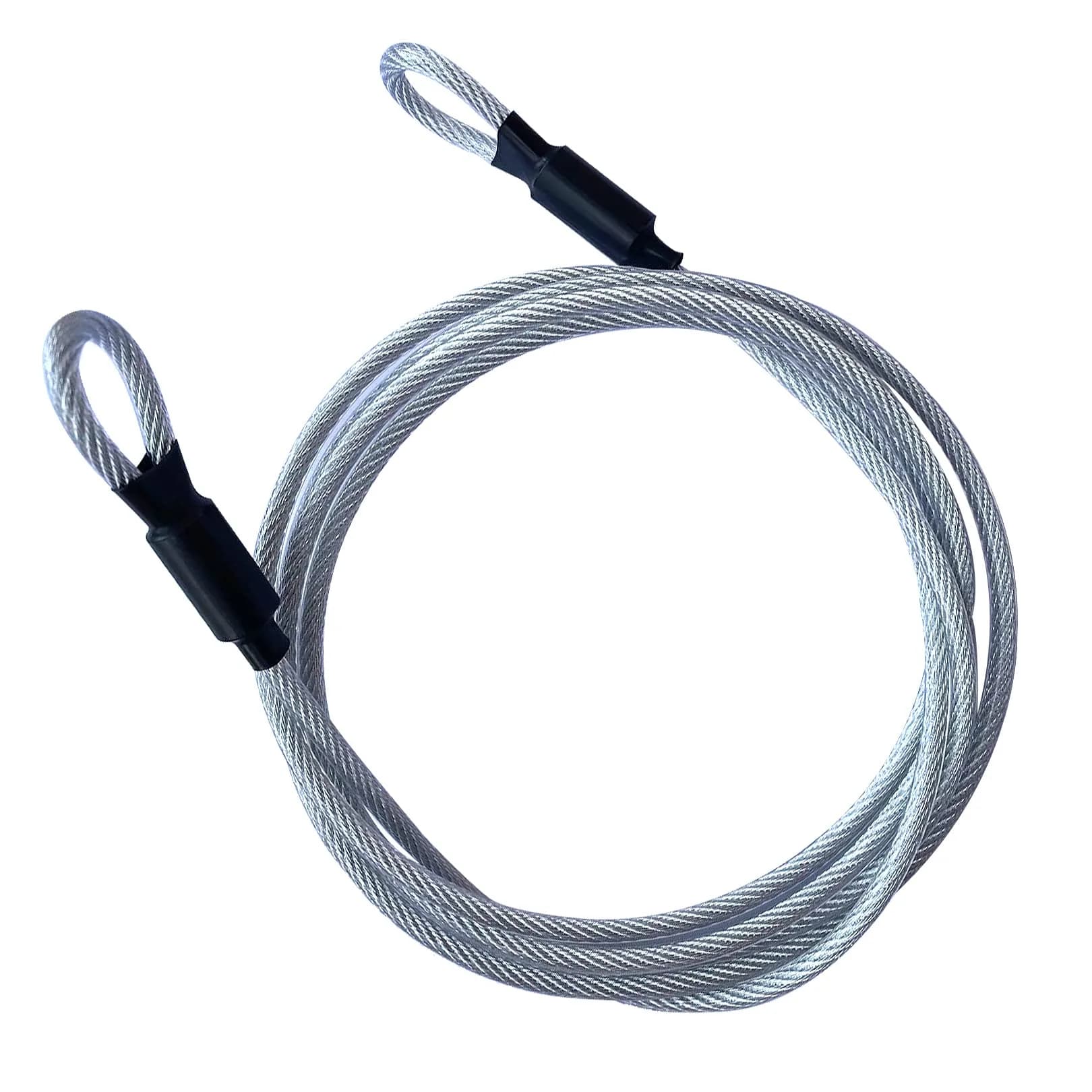 GOMRQING 7FT 5mm Security Cable Lock | Braided Steel Coated Safety Luggage Lock