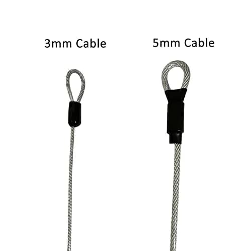GOMRQING 7FT 5mm Security Cable Lock | Braided Steel Coated Safety Luggage Lock thumbnail 4