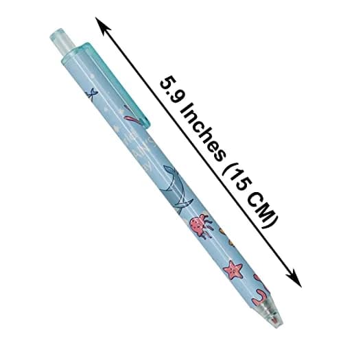 Maydahui 12 PCS Blue Sea Animal Gel Pens Black Ink Retractable | Smooth Writing, 0.5mm Fine Point thumbnail 2