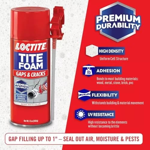 Loctite Tite Foam Gaps & Cracks and Big Gaps Insulating Foam Sealant Bundle 396g (2x12 fl oz) | Seals & Insulates Large Openings thumbnail 4
