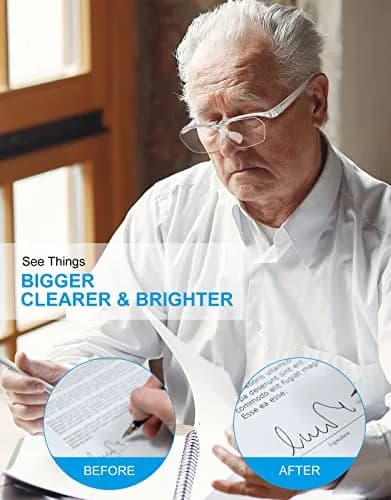 OKH Magnifying Glasses 160% Flip Up Down Lens Hands-Free for Close Work, Reading, Craft thumbnail 5