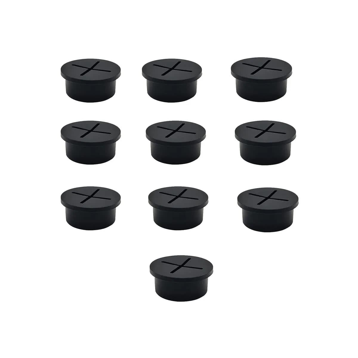 ZYYC 10 Pcs Cable Cord Grommet 24mm Overall Diameter | Flexible Rubber Wire Hole Cover for Desk - main product image