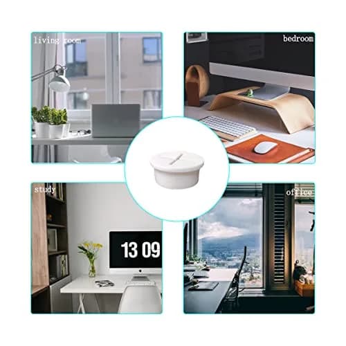 ZYYC 10 Pcs Cable Cord Grommet, 3/4 Inch Flexible Wire Rubber Grommets | Organize Wires for Desks & Electronics thumbnail 2