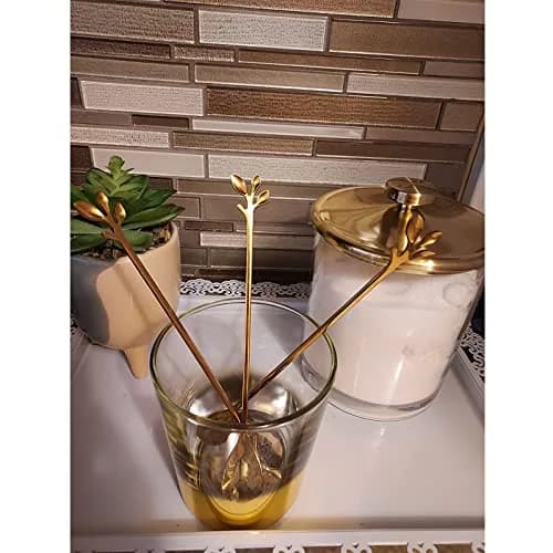 CAMDEA Gold Stainless Steel 10 Pcs Long Handle Teaspoons | Durable, Elegant Coffee & Dessert Spoons thumbnail 4