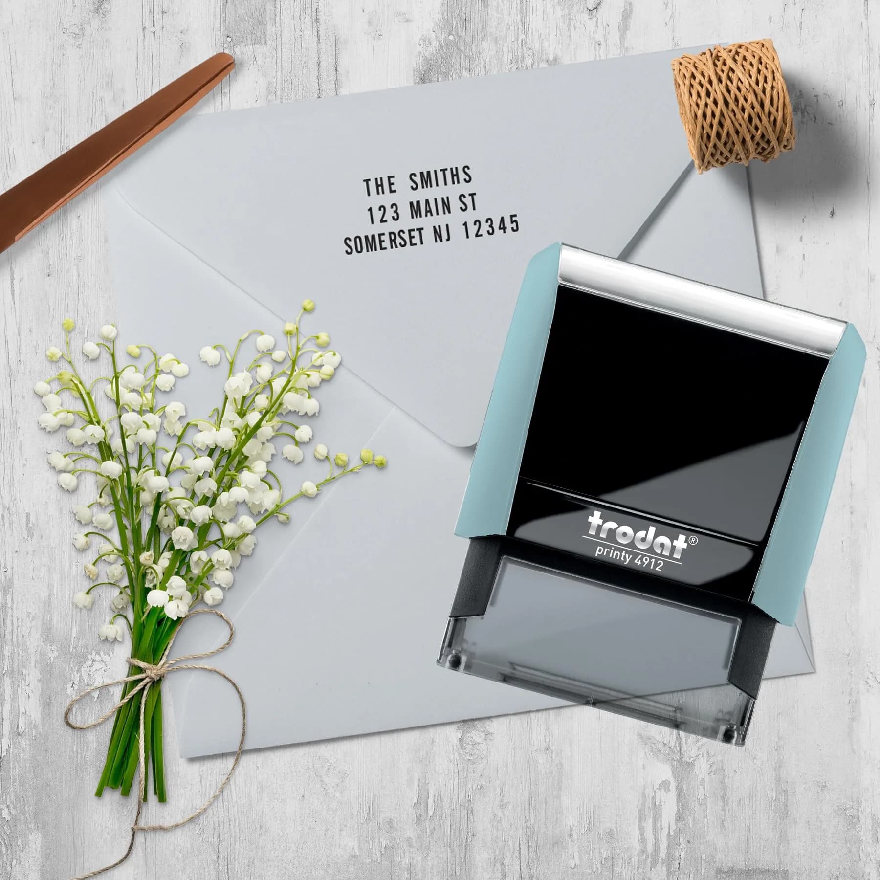 Trodat Printy 4912 Self Inking DIY Stamp Kit – Black Ink, 3/4" x 1-7/8" | Customizable message, water-based ink, eco-friendly - view 7