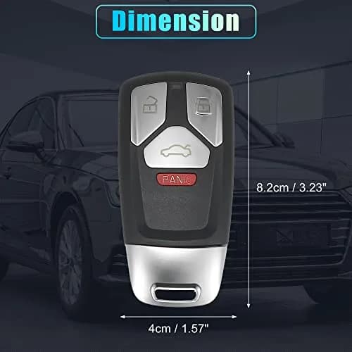X AUTOHAUX 4 Button Replacement Smart Key Fob Cover for Audi 2017-2019 | Easy Fit & Durable thumbnail 3