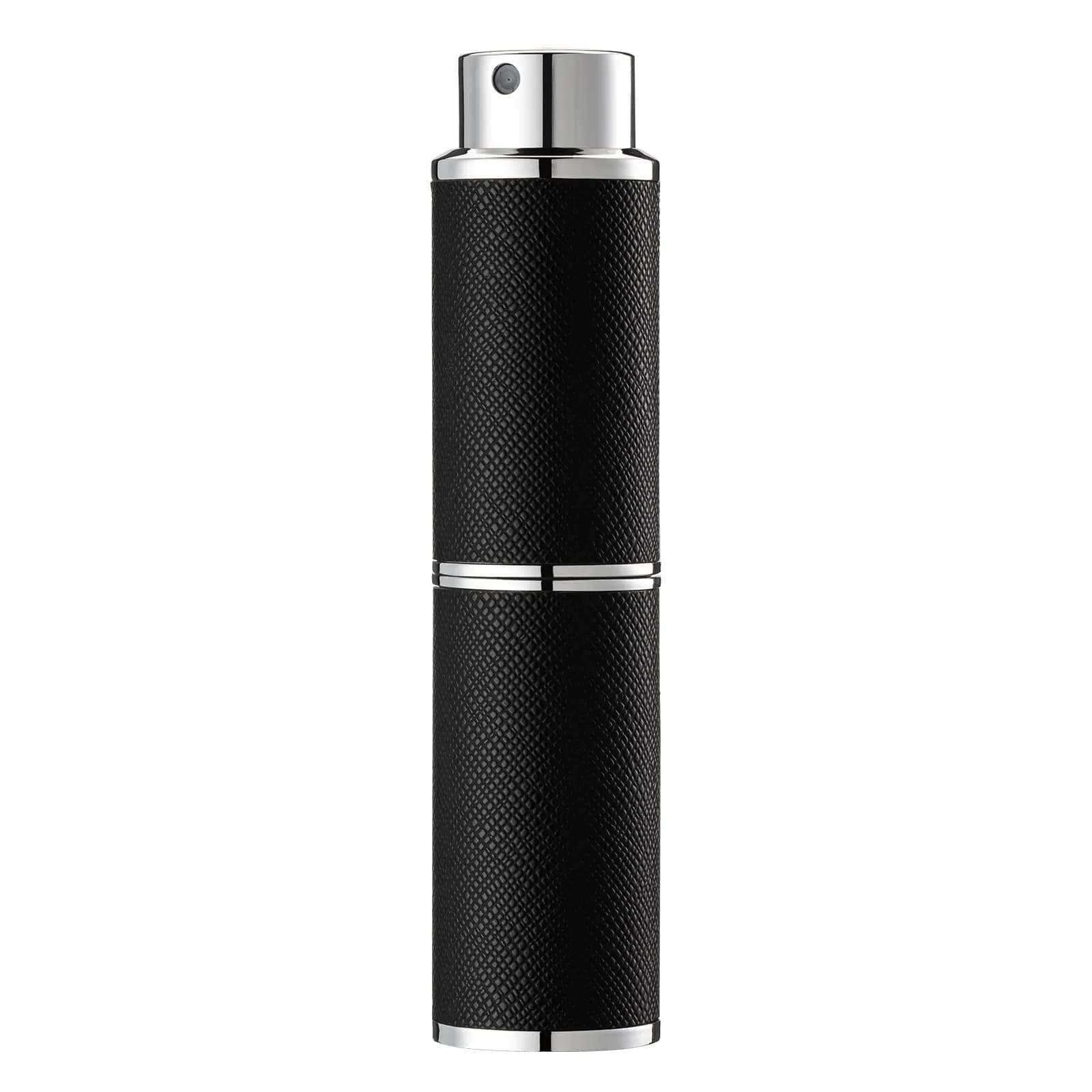 owlyee Refillable Travel Perfume Atomizer 8ml (0.27 Fl Oz) | Twist-Up Leather Spray Bottle — Black