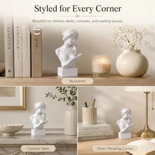 LCCCK Aphrodite Greek Mythology Bust Statue 15.75 cm (6.2 inches) | Dark Academia Aesthetic Decor thumbnail 7