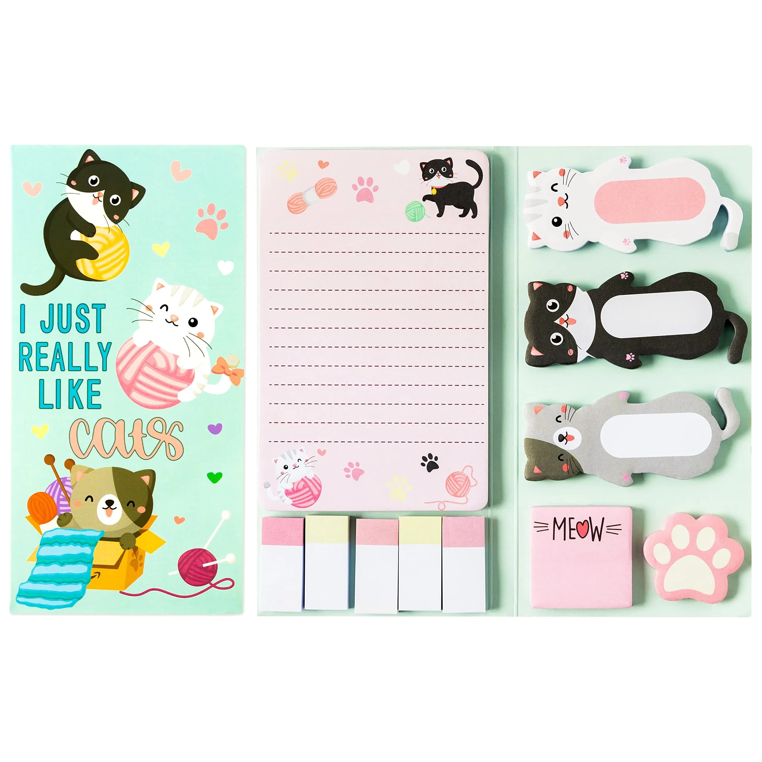 Xqumoi The Sky is The Limit Sticky Notes Set, 550 Sheets, Outer Space Galaxy Pattern, Small — Cat