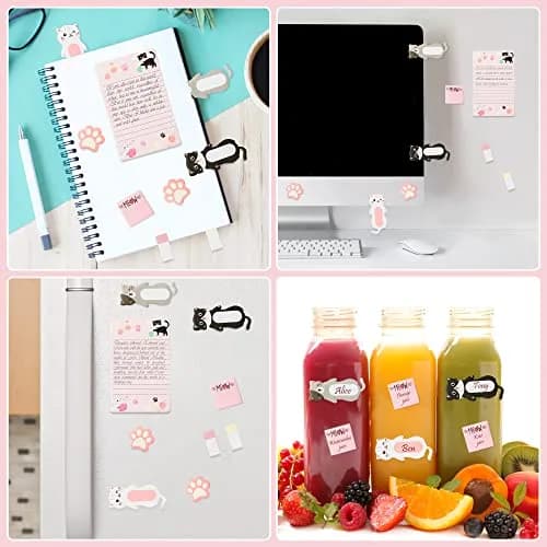 Xqumoi Cat Sticky Notes Set, 550 Sheets | Cute Cat & Paw Shaped Memo Pads Bundle thumbnail 4