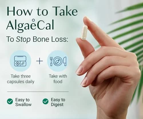 ALGAECAL Plant Based Calcium Supplement for Bone Strength | 90 Caps, 3 Packs, Organic & Natural thumbnail 4
