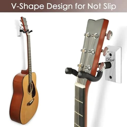 SNIGJAT Guitar Wall Mount 2 Pack, Vintage White Hardwood Guitar Hangers with Rotatable Yoke | Holds up to 20 lbs thumbnail 3