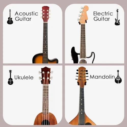 SNIGJAT Guitar Wall Mount 2 Pack, Matte Black Hardwood Guitar Hanger with Rotatable Yoke | Holds up to 20 lbs thumbnail 6