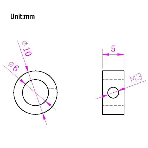 Befenybay 6mm Shaft Lock Collar Set with M3 Hex Wrench & Set Screws | 10 Pcs Silver Steel thumbnail 5