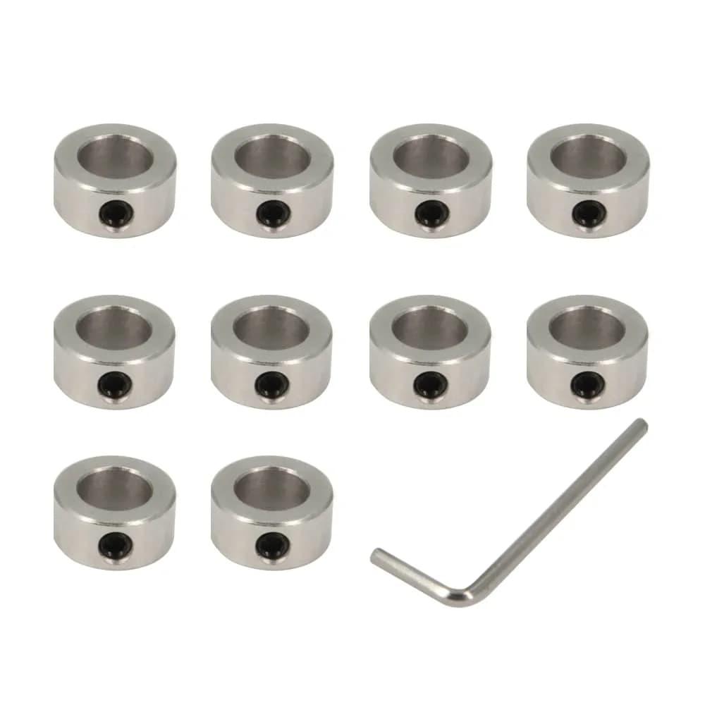 Befenybay 8mm Shaft Lock Collar T8 Lead Screw Accessory | Precision Fit for CNC & 3D Printers — 10mm-Silver