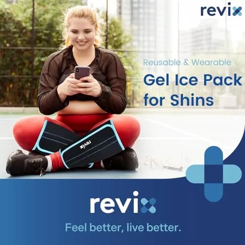 REVIX XL Calf Ice Pack Wraps 2 Pack | Reusable Gel Cold Therapy for Calf & Leg Relief thumbnail 2