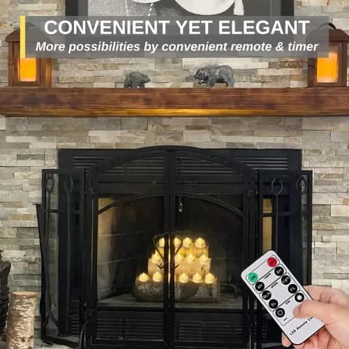 Homemory Rechargeable Tea Lights Candles with Remote, 12-Pack | Dimmable, Timer, Lifelong Use thumbnail 4
