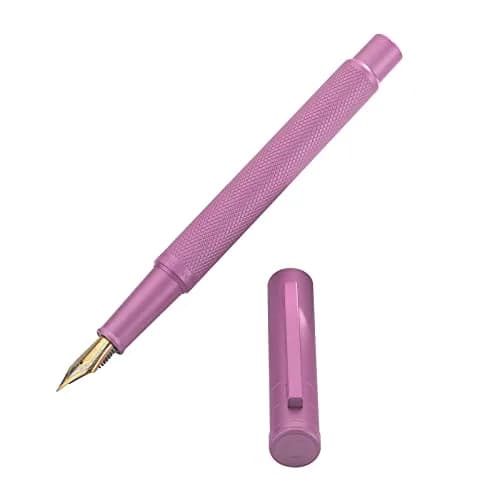 Asvine Hongdian 1851 Pink Forest Fountain Pen Medium Nib 0.8mm (0.031in) | Classic Design with Converter and Metal Pen Case thumbnail 7