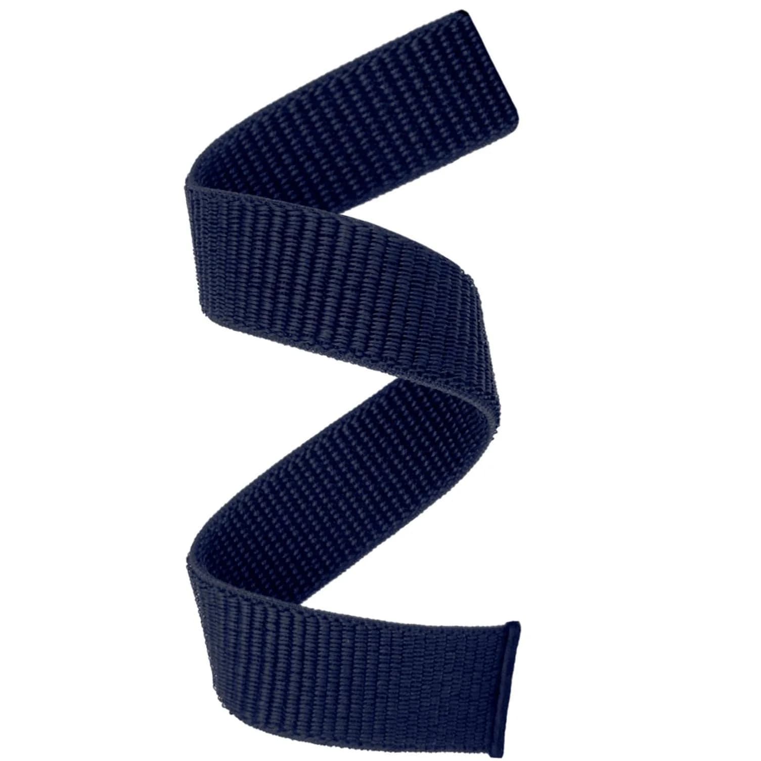 Abanen Woven Nylon Watch Band for Garmin Fenix 8 47mm/ Instinct 3 45mm (22mm, Black) | Quick Release Sport Strap — Dark Blue