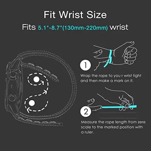 Abanen Woven Nylon Watch Band for Garmin Fenix 8/epix Pro/Fenix 7/6/5 47mm, 22mm Dark Blue Sport Wristband Strap for Instinct 3 45mm | Breathable & Washable thumbnail 6