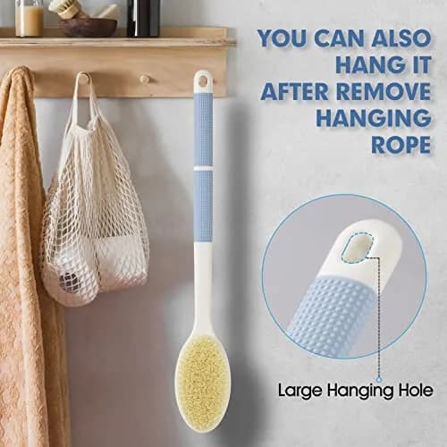 Backski Blue Back Scrubber Long Handle with Stiff & Soft Bristles | 44.5 cm (17.1 Inch) thumbnail 7
