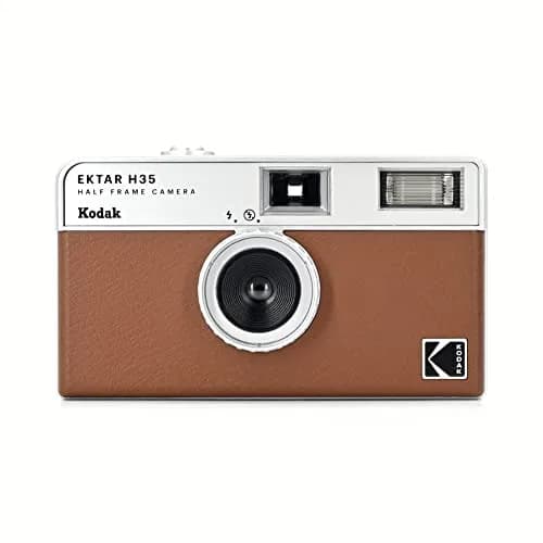 KODAK EKTAR H35 Half Frame Film Camera, 35mm, Brown | Double Exposures Per Roll thumbnail 1