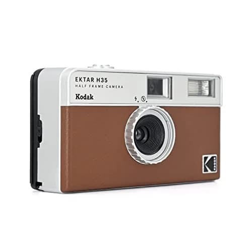 KODAK EKTAR H35 Half Frame Film Camera, 35mm, Brown | Double Exposures Per Roll thumbnail 2