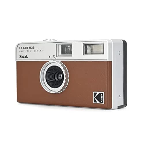 KODAK EKTAR H35 Half Frame Film Camera, 35mm, Brown | Double Exposures Per Roll thumbnail 3