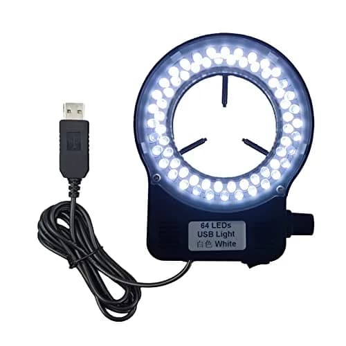 Gringoo USB LED Ring Light Illuminator for Microscopes 65mm (2.55") | Intense Shadow-Free Illumination thumbnail 1