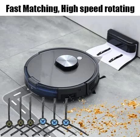 Detetap 6pcs Replacement Side Brushes for iLife V8/V80/V8S/X800/X750 Robot Vacuum Cleaner | Blue & Yellow (3 Pairs) thumbnail 5