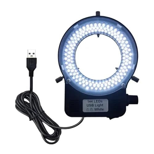 Gringoo USB LED Ring Light Illuminator for Microscopes 65mm Inner Diameter | Adjustable Brightness & Color Temperature thumbnail 1