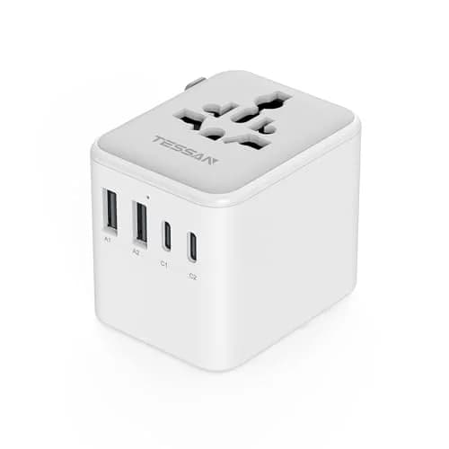 TESSAN Universal Travel Adapter, International Power Adapter | 2 USB A + 2 USB C, 150+ Countries, Compact & Lightweight thumbnail 1