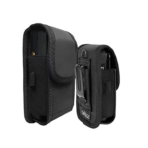 BELTRON Vertical Leather Case for CAT S22 Flip Phone/Sonim XP3 Plus, 5.8cm (2.3") x 11.2cm (4.4") | Heavy Duty Belt Loop & Clip thumbnail 1