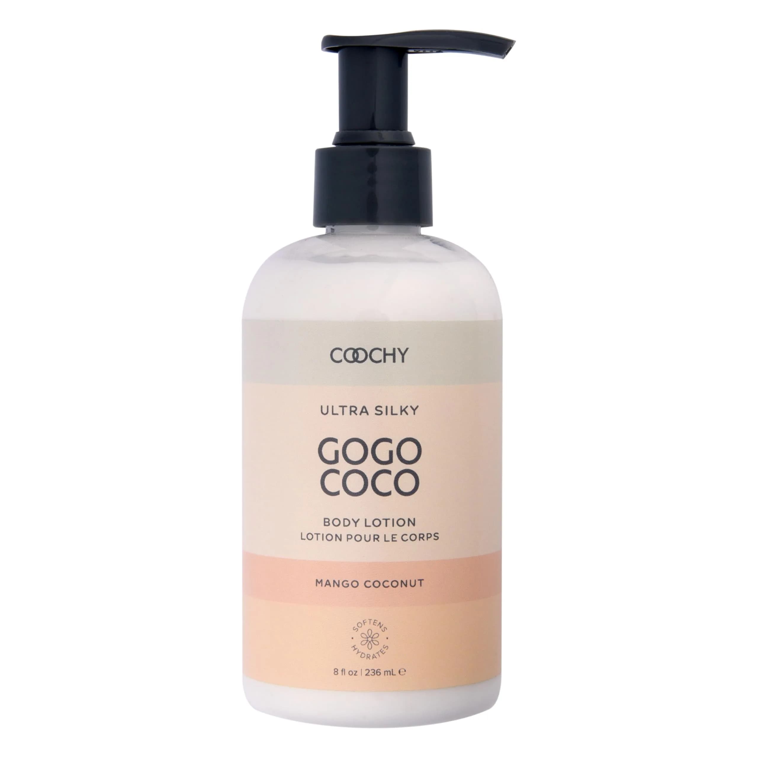 Coochy Ultra Silky Body Lotion | Post Shaving Cream | Skin Care After Shave Moisturizer | Prevents Bumps, Ingrowns, Razor Burn | Mango Coconut, 8 oz - main product image