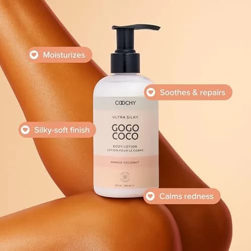 Coochy Ultra Silky Body Lotion | Post Shaving Cream | Skin Care After Shave Moisturizer | Prevents Bumps, Ingrowns, Razor Burn | Mango Coconut, 8 oz thumbnail 4