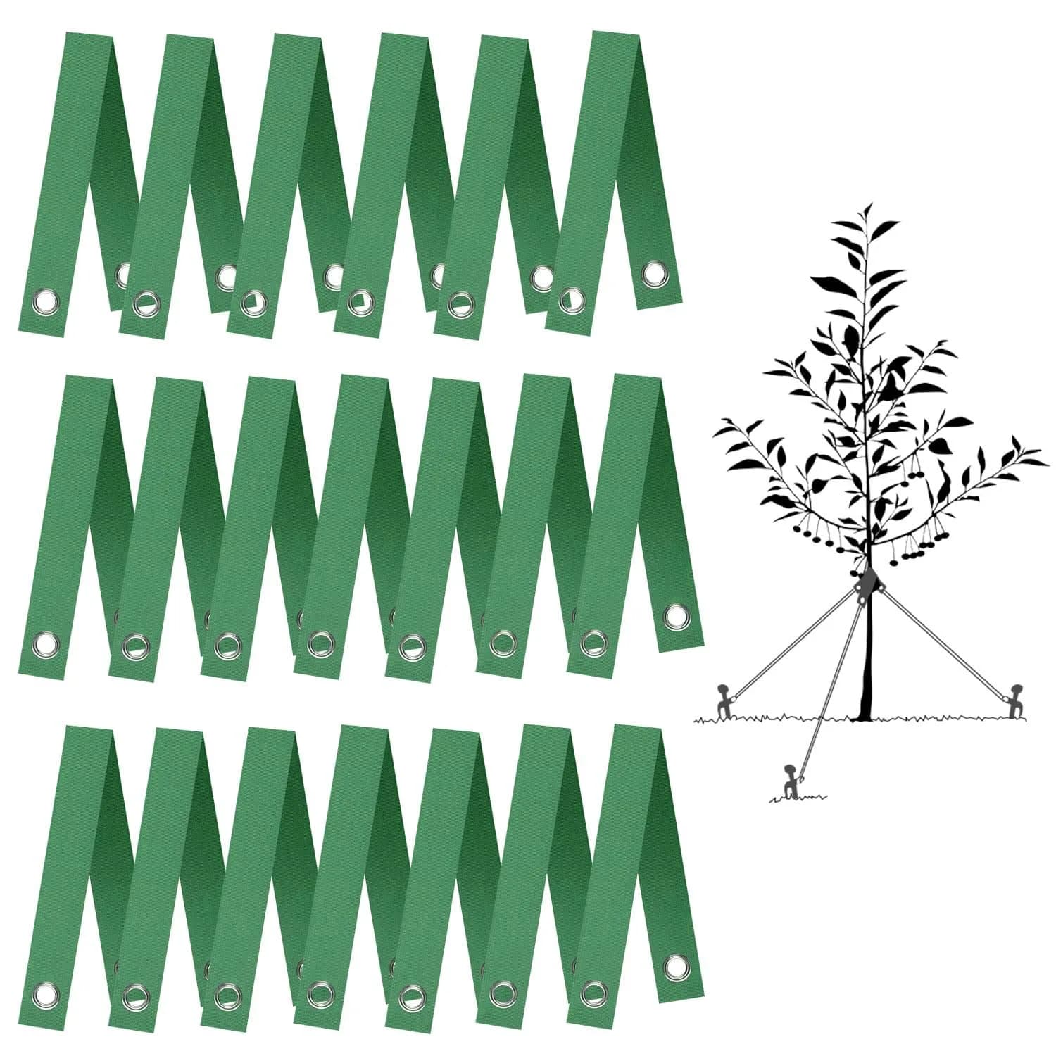 FCENDS Heavy Duty Tree Straps for Staking, 15.8" (40cm) Pack of 14 | Protects Young Trees from Wind Damage — 15.8 In