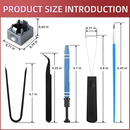 YIMAGUJRX Keyboard Lube Kit with Switch Opener, Tweezers, Keycap & Switch Pullers, Lubrication Brush for Custom Keyboard (6 Pcs) thumbnail 2