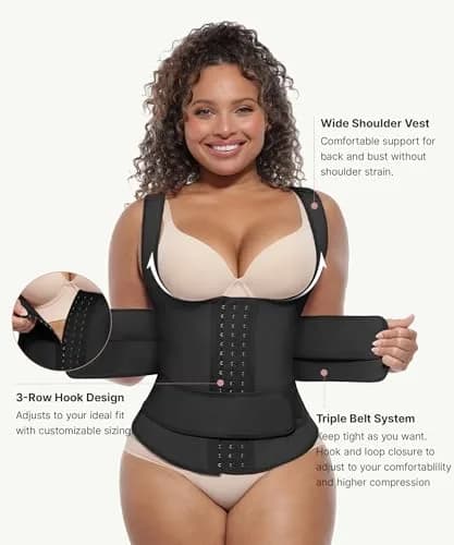 FeelinGirl Waist Trainer for Women Latex Cincher Corset Vest | Slimming & Shaping Support thumbnail 4
