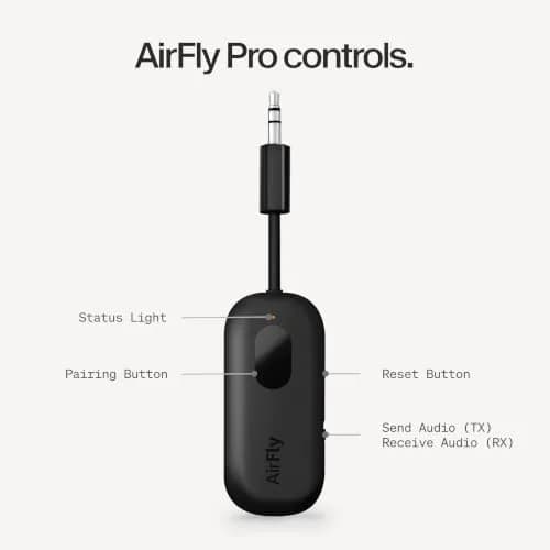 Twelve South AirFly Pro Bluetooth Wireless Audio Transmitter Black | Long-Range, 25+ Hr Battery, Industry-Leading Bluetooth (70-120c) thumbnail 8