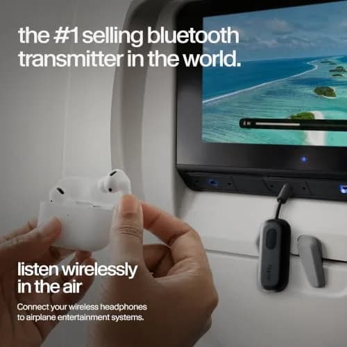 Twelve South AirFly Pro Bluetooth Wireless Audio Transmitter Black | Long-Range, 25+ Hr Battery, Industry-Leading Bluetooth (70-120c) thumbnail 3