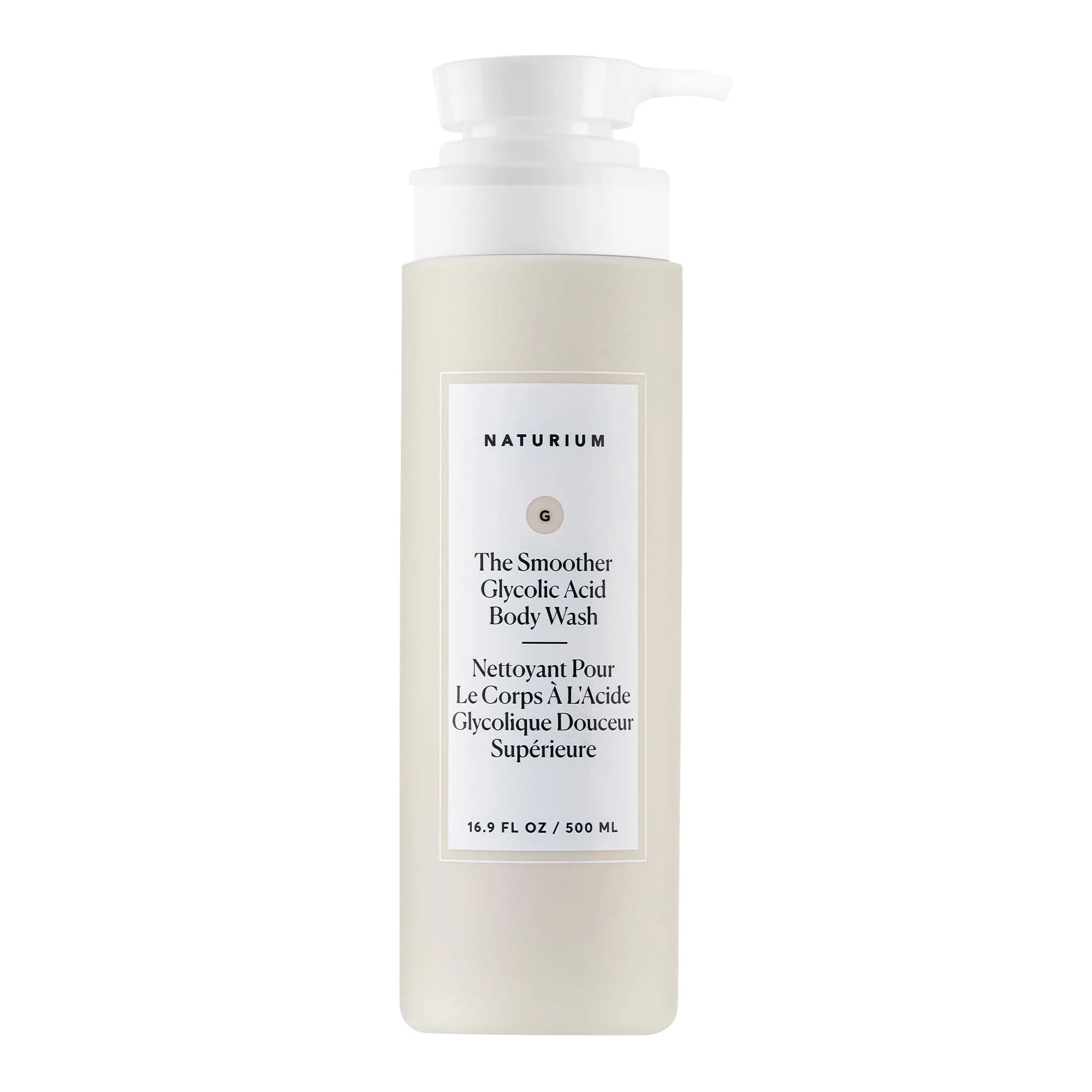 Naturium The Smoother Glycolic Acid Body Wash 500ml (16.9 fl oz) | Exfoliates Rough & Bumpy Texture